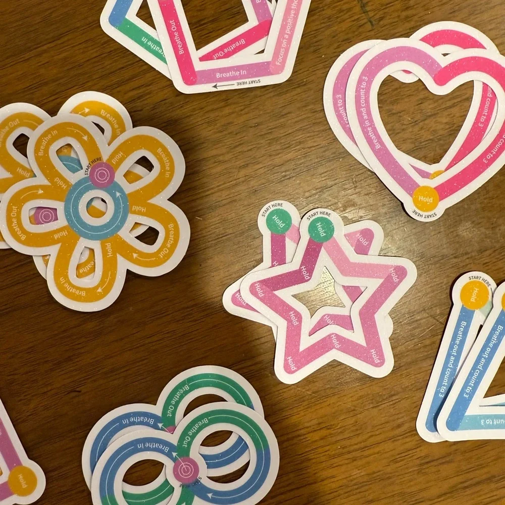 mindfulness calming sensory stickers - great Valentine’s Day gifts!